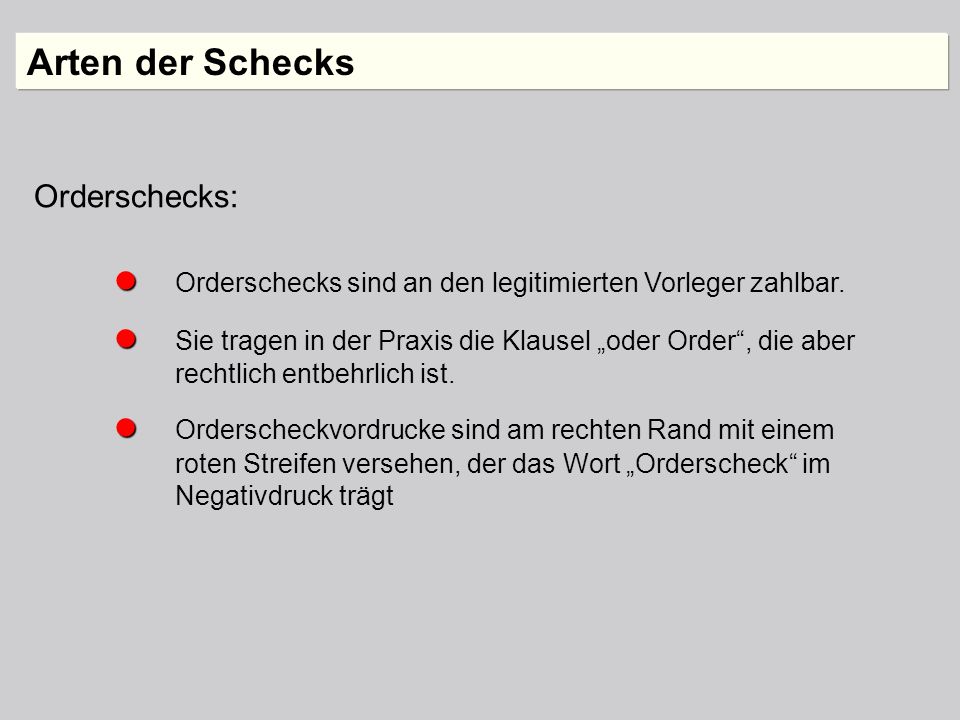 arten von schecks arten von schecks